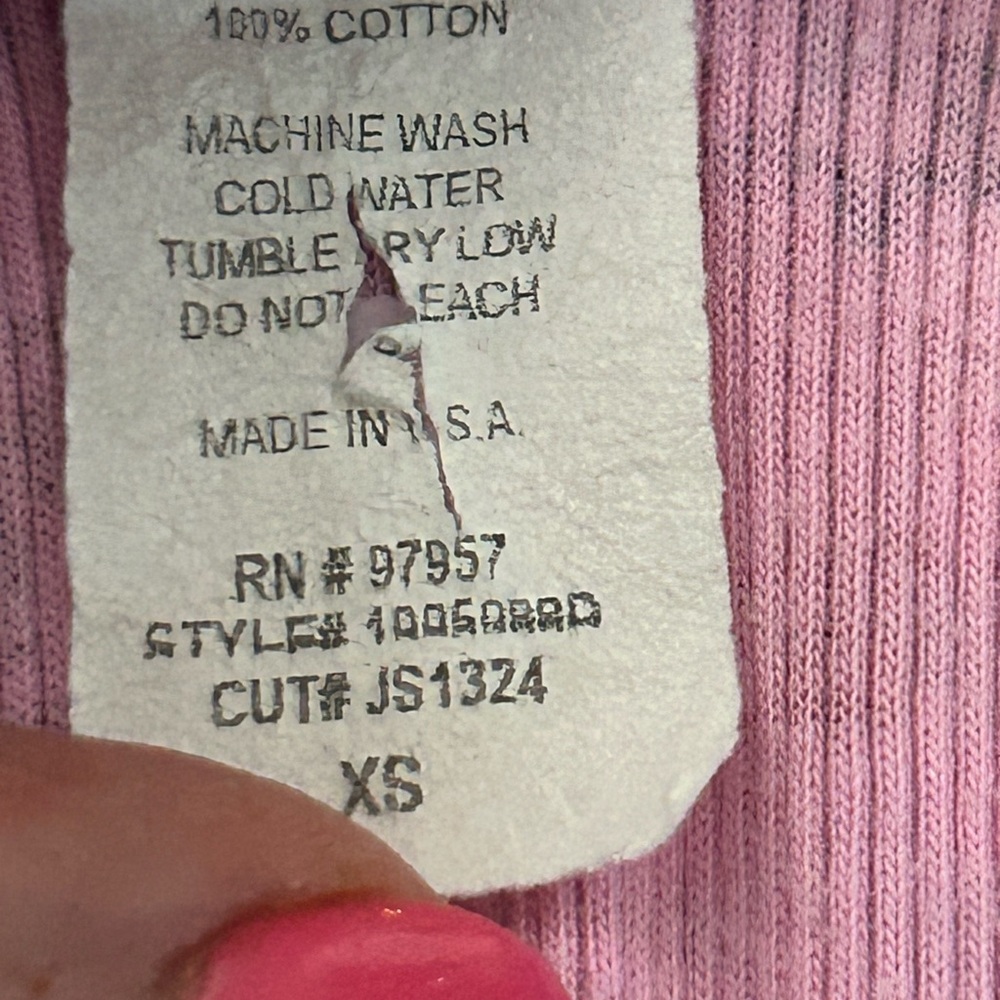Vintage Delia's Pink Ribbed Graphic Tank Top w Bikes - Picture 8 of 13